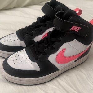 Nike Kids Black and Pink Sneakers